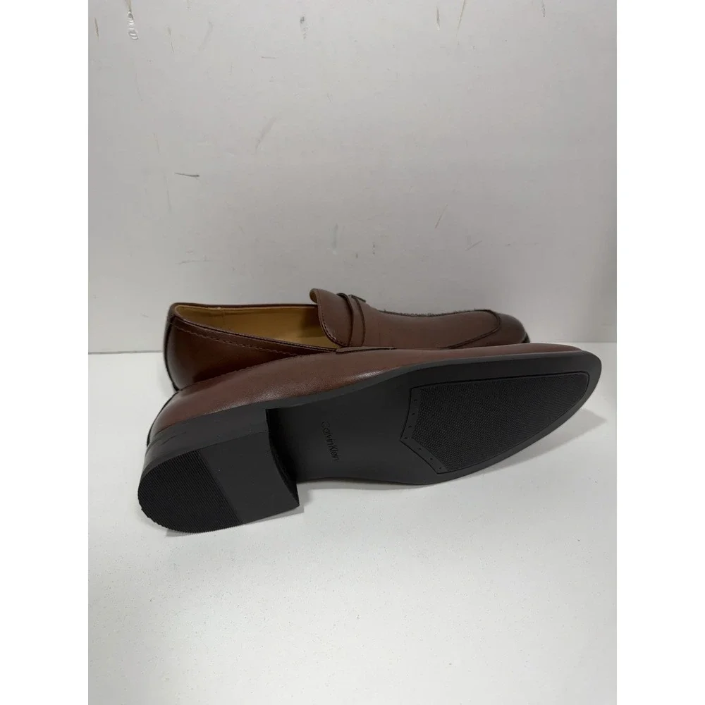 Calvin Klein Jameson Loafers Brown Slip-On Dress Shoes CMJIMNON-R Size 7.5 Men's